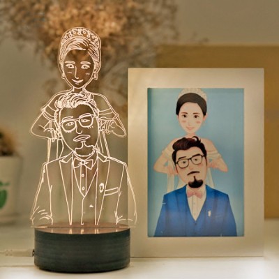 Photo portrait night light customization