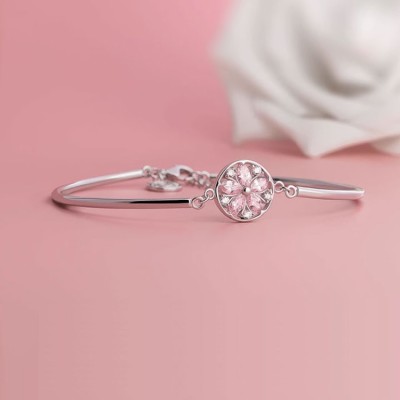 Sweet Cherry Blossom Sterling Silver Bracelet