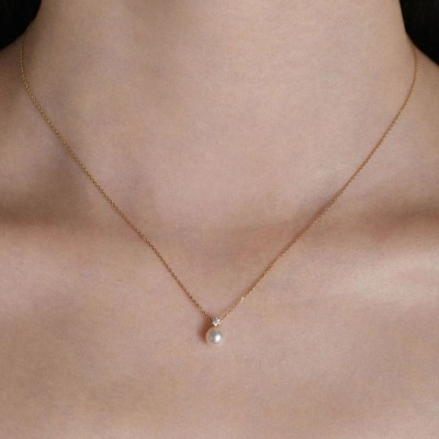 L.Bardeen pearl clavicle necklace
