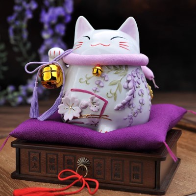 Wisteria Lucky Cat Home Decor